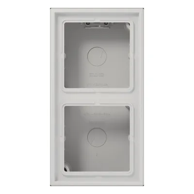 JUNG Aufputzgehäuse LS 582 A LG | 2-fach Serie LS | Kunststoff Duroplast | flammwidrig | IP2X | lichtgrau RAL 7035