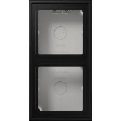 JUNG Aufputzgehäuse 2-fach LS582ASWM | Abdeckrahmen | Duroplast | matt lackiert | 152x81x47mm | graphitschwarz