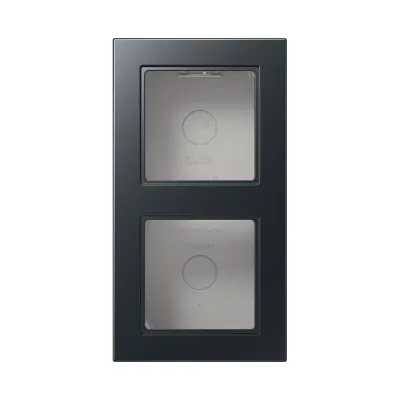 JUNG Aufputzgehäuse A 5582 BF A ANM | 2-fach | Kunststoff Thermoplast | IP2X | flammwidrig | anthrazit matt | RAL 7016