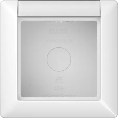 JUNG Aufputz-Kappe AS581ANAWW | 1-fach Gehäuse mit Schriftfeld 13x55,5 mm | flammwidrig | Duroplast | alpinweiß