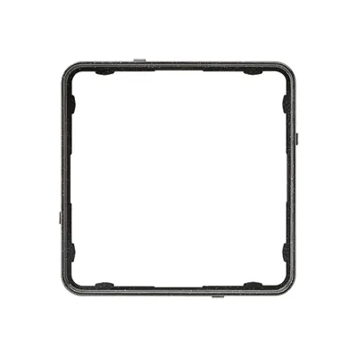 JUNG Applikationsrahmen CDP81SWM | Rahmen CD plus | schwarz-metallic | Thermoplast | glänzend | RAL 7021 | halogenfrei