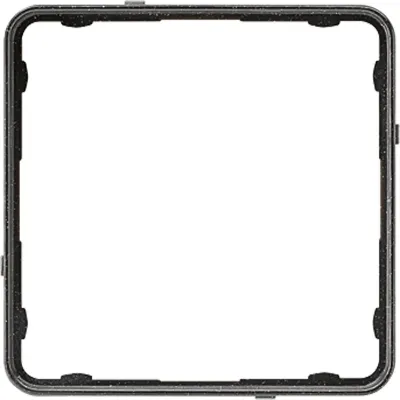 JUNG Applikationsrahmen CDP81SWM | Rahmen CD plus | schwarz-metallic | Thermoplast | glänzend | RAL 7021 | halogenfrei