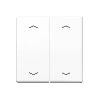 JUNG Wippe 2-fach AS102PWW für KNX Jalousie Taster | Pfeilsymbol | Duroplast glänzend | 55x55mm | alpinweiß