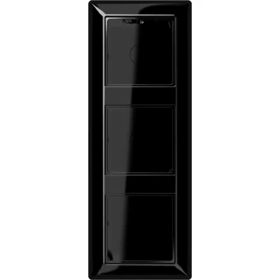 JUNG Aufputzgehäuse 3-fach AS583ASW | Aufputz-Kappe | Kunststoff Duroplast | glänzend | flammwidrig | schwarz RAL 9005