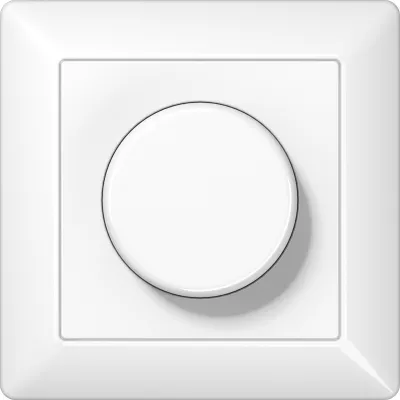 Jung LED-Drehdimmer AS5544.03VWW | Unterputz Dimmer | 20-200W | Phasenanschnitt | Duroplast | alpinweiß