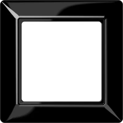 JUNG Rahmen 1-fach AS581SW | Einbaurahmen Unterputz waagerecht/ senkrecht | IP44 | Duroplast glänzend | schwarz