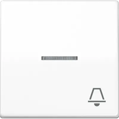 JUNG Wippe AS591KO5KWW | Klingel Symbol | Lichtleiter | Duroplast | IP44 | für Taster AS500 | alpinweiß