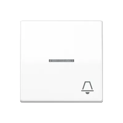 JUNG Wippe AS591KO5KWW | Klingel Symbol | Lichtleiter | Duroplast | IP44 | für Taster AS500 | alpinweiß