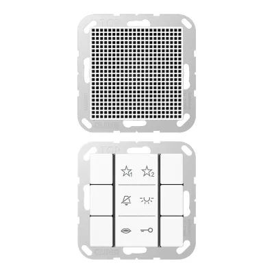 JUNG Audio-Innenstation SIAIA6WW | Gegensprechanlage für Serie AS/A | 2-Draht Bus | Aufputz | Freisprechen | Weiß