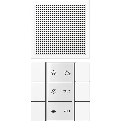 JUNG Audio-Innenstation SIAILS6WW | Bus LS Serie | Aufputz | Freisprechen | Türöffner | Beschriftungsfeld | alpinweiß