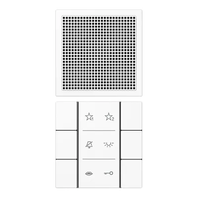 JUNG Audio-Innenstation SIAILS6WW | Bus LS Serie | Aufputz | Freisprechen | Türöffner | Beschriftungsfeld | alpinweiß