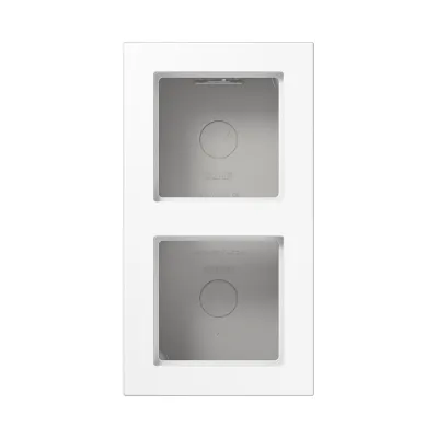 JUNG Aufputzgehäuse 2-fach A 5582 BF A WW | Kunststoff Thermoplast | IP2X | schlagfest | alpinweiß RAL 9016