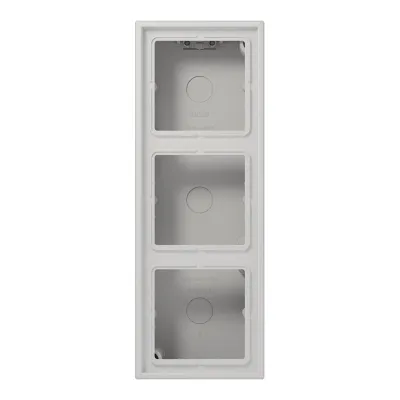 JUNG Aufputzgehäuse LS 583 A LG 3-fach | Serie LS | Kunststoff Duroplast | lichtgrau RAL 7035 | glänzend | 223x81x47mm