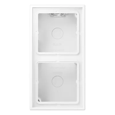 JUNG Aufputzgehäuse 2-fach LS582AWWM | Schalterdose | Duroplast | flammwidrig | 152x81x47 mm | schneeweiß matt