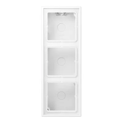 JUNG Aufputzgehäuse 3-fach LS583AWWM | Abdeckrahmen | Duroplast | schneeweiß matt | 223x81x47mm | IP2X | LS Serie