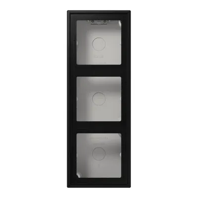 JUNG Aufputzgehäuse 3-fach LS583ASWM | Abdeckrahmen | Duroplast | matt | IP2X | 223x81x47mm | graphitschwarz