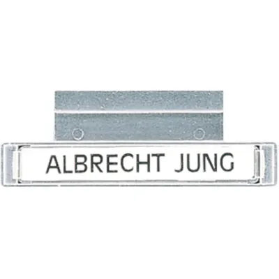 Jung Beschriftungsleiste 61NA | Bezeichnungsschild Schriftfeld 7x57mm | für UP/AP/wassergeschützte Geräte | transparent