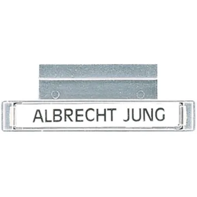 Jung Beschriftungsleiste 61NA | Bezeichnungsschild Schriftfeld 7x57mm | für UP/AP/wassergeschützte Geräte | transparent