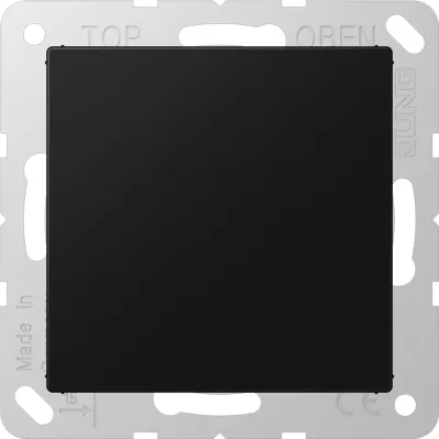 JUNG Blind-Abdeckung A594-0SWM | Blindplatte für Schalter | 55x55 mm | Thermoplast matt | IP44 | graphitschwarz