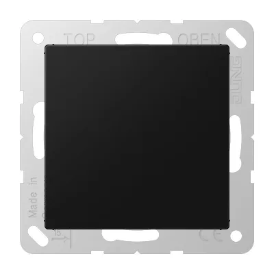 JUNG Blind-Abdeckung A594-0SWM | Blindplatte für Schalter | 55x55 mm | Thermoplast matt | IP44 | graphitschwarz