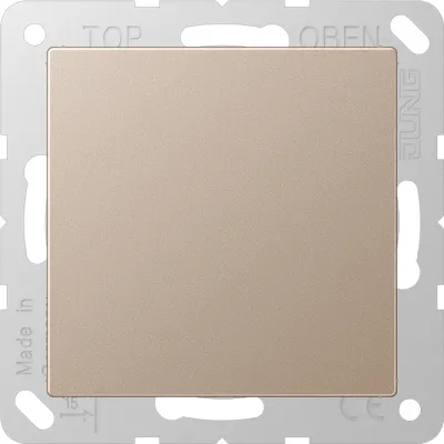 JUNG Blind-Abdeckung A594-0CH | mit Tragring | Klemmbefestigung | Thermoplast | champagner | glänzend | halogenfrei