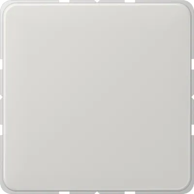 JUNG Blindabdeckung CD594-0LG | Abdeckung mit Tragring | Klemmbefestigung | Thermoplast glänzend | IP44 | lichtgrau