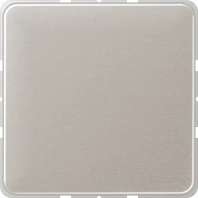 JUNG Blindabdeckung CD594-0PT | Abdeckung mit Tragring | Aluminium eloxiert | Klemmbefestigung | 68x68 mm | Platin