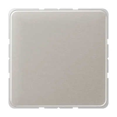 JUNG Blindabdeckung CD594-0PT | Abdeckung mit Tragring | Aluminium eloxiert | Klemmbefestigung | 68x68 mm | Platin