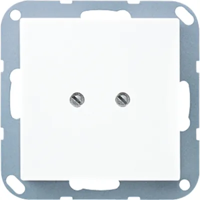 Jung Blindabdeckung A561BWW | Blindplatte Serie A/AS | Schraubbefestigung | Duroplast | glänzend | IP20 | alpinweiß