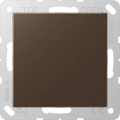 JUNG Blind-Abdeckung A594-0MO | Kunststoff Thermoplast | Klemmbefestigung | lackiert matt | IP44 | mokka