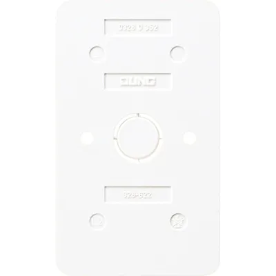 JUNG Bodenplatte 328-622WW | 2-fach für Aufputz-Steckdose 6020A/6020KIA | flammwidrig | Thermoplast | alpinweiß