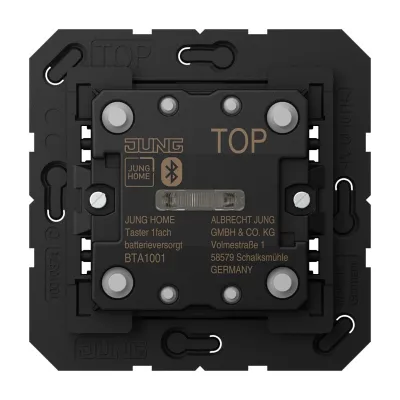 JUNG Wandsender BT A 1001 | 1-fach Taster | Funk 2-Kanal | Aufputz | JUNG HOME | Alexa & Google Assistant