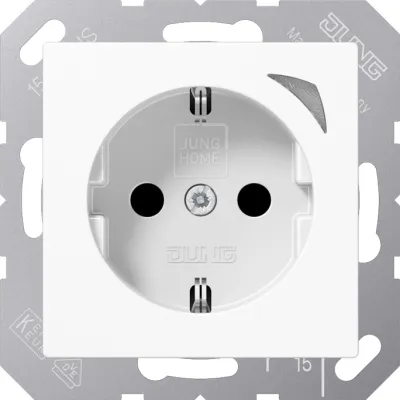 JUNG Smart Steckdose SCHUKO BTA1521SWW | Bluetooth Mesh | App-Steuerung | 16A | Unterputz | alpinweiß