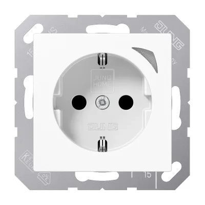 JUNG Smart Steckdose SCHUKO BTA1521SWW | Bluetooth Mesh | App-Steuerung | 16A | Unterputz | alpinweiß