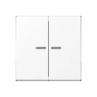 JUNG Taster 2fach BT A 17102 WWM | Smart Home Schalter | Bluetooth | LED-Anzeige | Alexa & Google Assistant | schneeweiß
