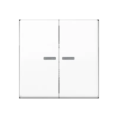 JUNG HOME Taster 2-fach BT AS17102 WW | Funk Wandschalter | für Jalousie & Licht | Bluetooth | Duroplast | Alpinweiß