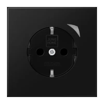JUNG Smart Steckdose BTLS1521SSWM | SCHUKO Unterputz | App- & Sprachsteuerung | Bluetooth Mesh | 16A | graphitschwarz