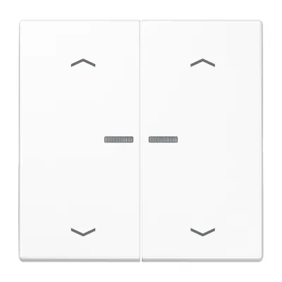 JUNG HOME Taster 2-fach BTLS17102PWW | Jalousie-Lichtsteuerung | Funk/Bluetooth | alpinweiß