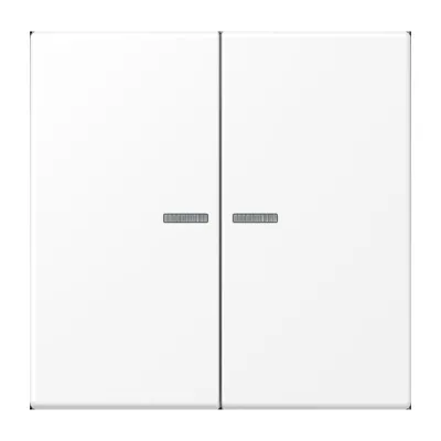 JUNG Taster 2-fach BT LS 17102 WWM | Jung Home Schalter | Funk, Bluetooth, LED-Anzeige | smart weiß matt | RAL 9016