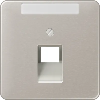 JUNG Abdeckung für UAE/IAE Anschlussdose CD 569-1 NAUA PT | 1-fach | mit Beschriftungsfeld | Aluminium eloxiert | platin