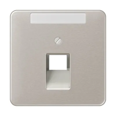 JUNG Abdeckung für UAE/IAE Anschlussdose CD 569-1 NAUA PT | 1-fach | mit Beschriftungsfeld | Aluminium eloxiert | platin
