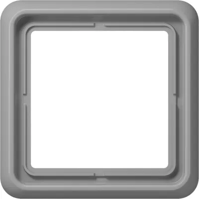 JUNG Rahmen 1-fach CD581WUGR | Abdeckrahmen Unterputz IP44 | Thermoplast bruchsicher | glänzend | grau RAL 7038
