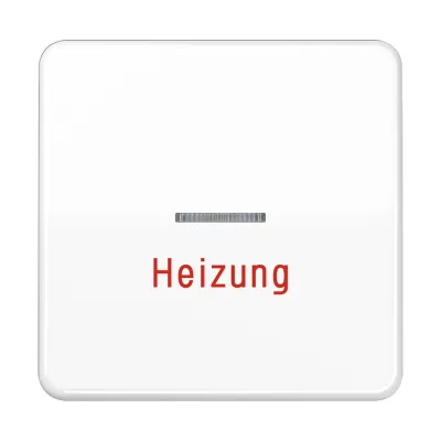 Jung Wippe CD590HWW Heizungsnotschalter | Kontrollwippe mit Lichtleiter | Duroplast | IP44 | alpinweiß | 67x67 mm