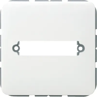 Jung Abdeckung D-Subminiatur 1-fach | Trapezsteckverbinder | Thermoplast alpinweiß | mit Tragring