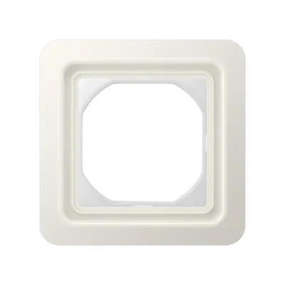 JUNG Abdeckrahmen 1-fach CD681WUW | Rahmen IP44 90x90 mm | Thermoplast bruchsicher | universal | cremeweiß