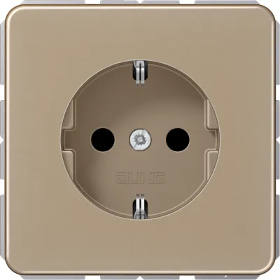 JUNG SCHUKO Steckdose CD1520KIGB | 16A 250V Unterputz | Aluminium eloxiert | erhöhter Berührungsschutz | bronze