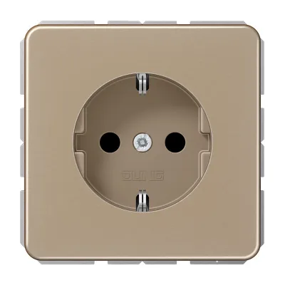 JUNG SCHUKO Steckdose CD1520KIGB | 16A 250V Unterputz | Aluminium eloxiert | erhöhter Berührungsschutz | bronze