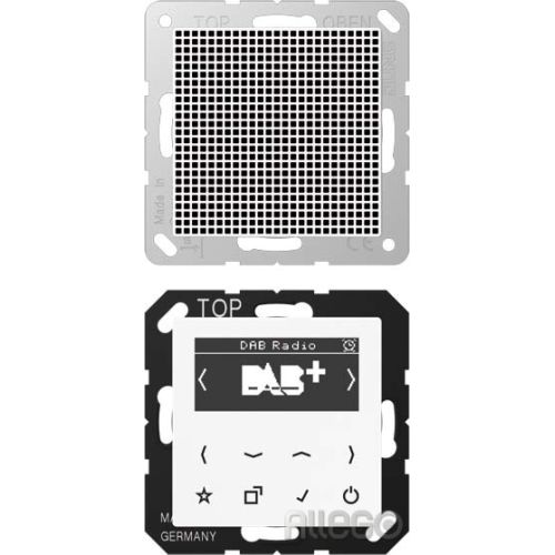 Bild: JUNG DAB A1 WW UP Einsatz-Radio aws Basis+zentr.Abdeckpl