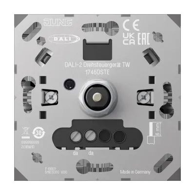 JUNG DALI-2 Drehsteuergerät 1745 DSTE | Unterputz | Dimmbar TW Tunable White | 230V 2mA | Lichtwertspeicher | 71x71mm