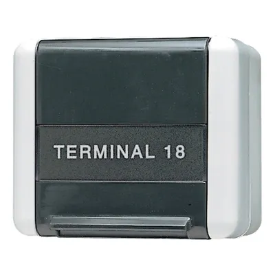 JUNG Datenanschlussgehäuse 854W WG800 | Aufputz | Schriftfeld 21x59mm | IP44 | Thermoplast | 75x86x58mm | grau RAL 7035